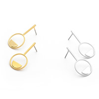 Brass Stud Earring Donut plated nickel lead & cadmium free Sold By Pair