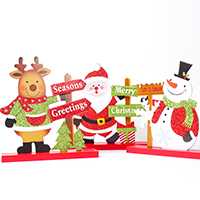 Wood Christmas Decoration Ornaments Need to be set up & Christmas jewelry & colorful powder Sold By Set