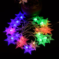 Plástico la tira del LED, Copo de Nieve, Joyas de Navidad, más colores para la opción, 2100mm, Vendido por Sarta