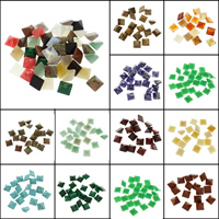 Cabochons en pierres précieuses, pierre gemme, cadre, différents matériaux pour le choix, 12x12x7mm, 100PC/sac, Vendu par sac