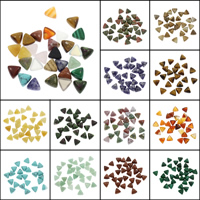 Cabujones de Gema, Piedras preciosas, Triángulo, diferentes materiales para la opción, 10x9.5x5.5mm, 100PCs/Bolsa, Vendido por Bolsa