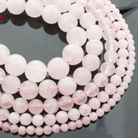 Natürliche Rosenquarz Perlen, rund, verschiedene Größen vorhanden, verkauft per ca. 15 ZollInch Strang
