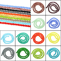 Perles cristal, normes différentes pour le choix & facettes, plus de couleurs à choisir, Trou:Environ 1mm, Longueur Environ 15 pouce, Vendu par sac