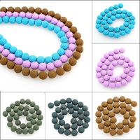 Perles en argile polymère, argile de polymère, Rond, plus de couleurs à choisir, 12mm, Trou:Environ 1mm, Environ 32PC/brin, Vendu par Environ 15.5 pouce brin