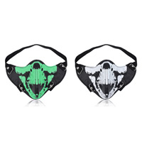 PU Leather Mask with nylon elastic cord & Zinc Alloy plated Unisex nickel lead & cadmium free 150mm 240mm Sold By PC