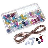 Children DIY String Beads Set Silicone with Polyamide & Plastic FDA approval 12mm 1.5mm Approx 2mm 2mm Sold By Box