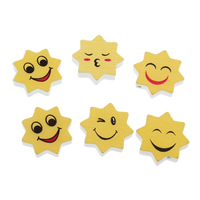 Wood Beads Smiling Face mixed pattern Approx 1mm Sold By Bag