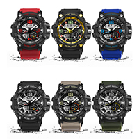 Reloj de pulsera unisex SANDA®, Caucho, con resina & Plástico, unisexo & LED & impermeable, más colores para la opción, 55x56mm, 22-27mm, longitud aproximado 5.5-9.5 Inch, Vendido por UD