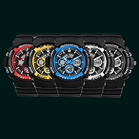 Reloj de pulsera unisex SANDA®, Caucho, con Plástico, unisexo & LED & impermeable, más colores para la opción, 53mm, 20mm, longitud aproximado 5.5-9.5 Inch, Vendido por UD