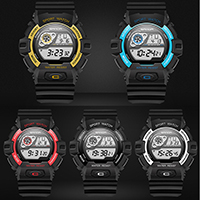 Reloj de pulsera unisex SANDA®, Caucho, con Plástico, unisexo & LED & impermeable, más colores para la opción, 52x50mm,  22mm, longitud aproximado 5.5-9.5 Inch, Vendido por UD