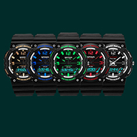 Reloj de pulsera unisex SANDA®, Caucho, con Plástico, unisexo & LED & impermeable, más colores para la opción, 48mm, 22mm, longitud aproximado 5.5-9.5 Inch, Vendido por UD