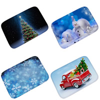 Polyester Floor Mat Rectangle Christmas jewelry  Sold By PC