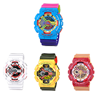 Reloj de pulsera unisex SANDA®, Caucho, con Plástico, unisexo & LED & impermeable, más colores para la opción, 50x47mm, longitud aproximado 5.5-8 Inch, Vendido por UD