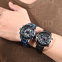 Reloj de pulsera unisex SANDA®, Caucho, con Plástico, unisexo & LED & impermeable, más colores para la opción, 45x55mm, longitud aproximado 9 Inch, Vendido por UD