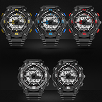 Reloj de pulsera unisex SANDA®, El plastico, con resina & Plástico, unisexo & LED & impermeable, más colores para la opción, 55x58mm, 22mm, longitud aproximado 5.5-9.5 Inch, Vendido por UD