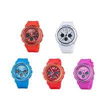 Reloj de pulsera unisex SANDA®, Caucho, con Plástico, unisexo & LED & impermeable, más colores para la opción, 40x40mm, longitud aproximado 8.5 Inch, Vendido por UD