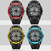 Reloj de pulsera unisex SANDA®, Caucho, con Plástico, unisexo & LED & impermeable, más colores para la opción, 47x50mm, 20mm, longitud aproximado 5.5-9.5 Inch, Vendido por UD