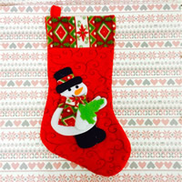 Christmas Holidays Stockings Gift Socks Velveteen Christmas Sock Christmas jewelry Sold By PC