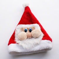 Christmas Decoration Plush Christmas Hat Christmas jewelry red Sold By PC