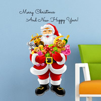 Wall Stickers & Decals PVC Plastic Santa Claus adhesive Sold By PC