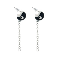Polymer Clay Earring with Zinc Alloy stainless steel post pin Shark for woman Sold By Pair