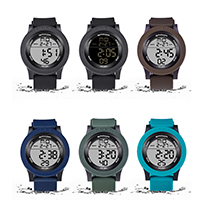 Reloj de pulsera unisex SANDA®, El plastico, con resina & Plástico, unisexo & LED & impermeable, más colores para la opción, 51x51mm, 24mm, longitud aproximado 5.5-9.5 Inch, Vendido por UD