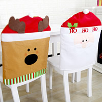 Non-woven Fabrics Christmas Chair Cover, Christmas jewelry & different styles for choice, 500x600mm, Sold By PC