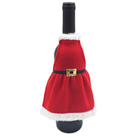 velluto Sacchetto del vino di Natale, Gonna, Gioielli di Natale, rosso, 180x200mm, Venduto da PC