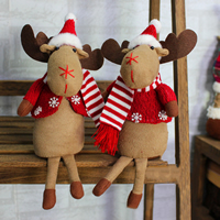 Velveteen Christmas Decoration Ornaments Christmas Reindeer Christmas jewelry Sold By PC