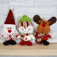 Katoenfluweel Kerst opknoping ornamenten, Kerst sieraden & verschillende stijlen voor de keuze, 100x170mm, Verkocht door PC