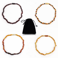 Amber Necklace with Velveteen release mental pressure & for children & Australia Imported Sold Per Approx 12.9 Inch Strand