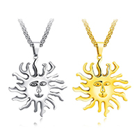 Stainless Steel Pendants 316 Stainless Steel Sun plated 53mm Approx 6-8mm Sold By PC