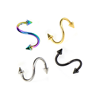 Stainless Steel Nose Piercing Jewelry 316L Stainless Steel plated Unisex mixed colors 1.2mm 3mm 14mm Sold By Lot