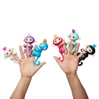 ABS بلاستيك الذكية Fingerlings القرد, مع البلاستيك PVC, المزيد من الألوان للاختيار, 225x150x52mm, تباع بواسطة PC