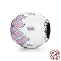 Thailand Sterling Silver European Bead Drum without troll & enamel Approx 4.5mm Sold By PC