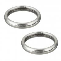 цинковый сплав Ювелирные кольца, Кольцевая форма, плакированный цветом под старое серебро, не содержит никель, свинец, 12x2mm, отверстие:Приблизительно 9mm, 2000ПК/Лот, продается Лот