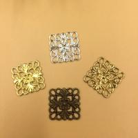 Brass Cabochon Square plated nickel lead & cadmium free 15mm Sold By Bag