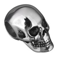 Přívěsky lebka z nerezové oceli, Nerez, Halloween Šperky dárek & černat, 15x25x17mm, Otvor:Cca 7mm, Prodáno By PC