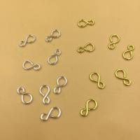 Brass Jewelry Clasps Number 8 plated nickel lead & cadmium free 8.5mm Sold By Bag