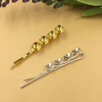 Hair Clip Findings Brass plated nickel lead & cadmium free 8mm Sold By Bag