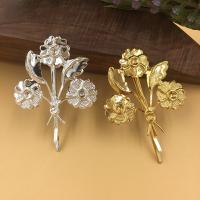 Hair Clip Findings Iron Flower plated lead & cadmium free Sold By Bag