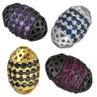 Cubic Zirconia Micro Pave Brass European Beads plated micro pave cubic zirconia & hollow Approx 1.5mm Sold By Lot