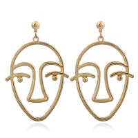 Zinc Alloy Drop Earrings stainless steel post pin Face plated for woman lead & cadmium free Sold By Pair