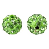 Rhinestone Clay Pave Beads Round with 35 pcs rhinestone 10mm Approx 2mm Sold By Bag