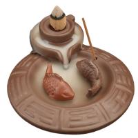 Backflow Incense Burner Purple Clay - Sold By PC