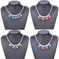 Crystal Necklace, Tibetan Style, with Crystal, with 6cm extender chain, platinum color plated, for woman, more colors for choice, lead & cadmium free, 460mm, Sold Per Approx 18 Inch Strand