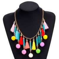 Fashion Statement Necklace Plush with Nylon & Zinc Alloy with 6cm extender chain for woman lead & cadmium free 185mm Sold Per Approx 18.5 Inch Strand