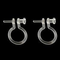 Plastic oorbel clip component, 8x10.50x2mm, Gat:Ca 0.9mm, 300paren/Lot, Verkocht door Lot