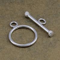 925 Sterling Silver Toggle Clasp Donut single-strand Approx 1.8mm Sold By Lot