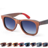 Fashion zonnebril, Hout, met PC plastic lens, uniseks, meer kleuren voor de keuze, 143x43x149mm, Verkocht door PC